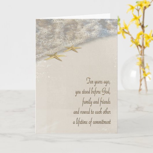 Carte 10e anniversaire de Starfish (Fleur jaune)