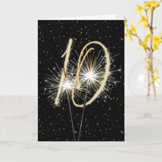 Carte 10e anniversaire des mousseuses (Fleur jaune)
