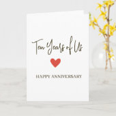 Carte 10e anniversaire – Dix ans ensemble (Fleur jaune)