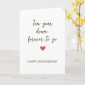 Carte 10e anniversaire – Dix ans passés, l'éternité à ve (Fleur jaune)