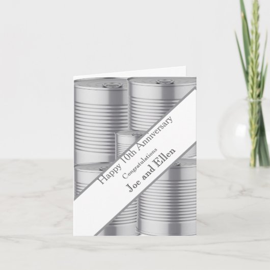 Carte 10e anniversaire du Mariage, anniversaire de Tin (Devant)