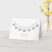 Carte 10e anniversaire du mariage d'étain du coeur (Fleur jaune)