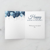Carte 10e anniversaire du Mariage Fils fille (Intérieur)