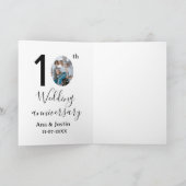Carte 10e anniversaire du mariage nom photo bold lettre (Intérieur)