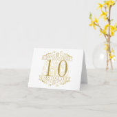Carte 10e anniversaire élégant (Fleur jaune)