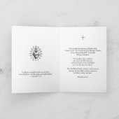 Carte 10e Anniversaire Episcopal Agnus Dei Évêque en or (Intérieur)