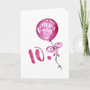 Carte 10e anniversaire fille, Anniversaire filles cadeau