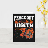 Carte 10e Anniversaire Garçons Basketball Paix Out Singl (Fleur jaune)