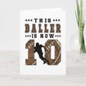 Carte 10e anniversaire Gift Football joueur 10 ans Garço (Devant)