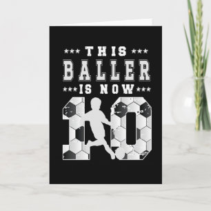 Carte 10e anniversaire Gift joueur de football 10 ans ga