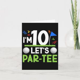Carte 10e Anniversaire Golf Garçon 10 ans Golfeur