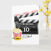 Carte 10e anniversaire Hollywood Movie Party (Fleur jaune)