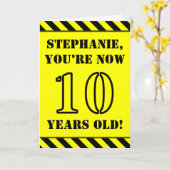 Carte 10e anniversaire : Jeu de style graphique, Nom per (Fleur jaune)