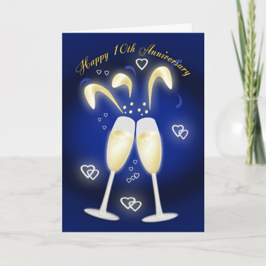 Carte 10e anniversaire Mariage Mariage Tin (Devant)