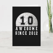 Carte 10e Anniversaire Né En 2012 Garçon Golfer 10 Année (Devant)