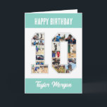 Carte 10e anniversaire Numéro 10 Collage photo<br><div class="desc">Célébrez le 10e anniversaire ou le mariage avec ce collage photo imprimable. Choisissez vos photos préférées pour les afficher. Customisez le nom, le texte et la date correspondant à votre occasion. Ce sera un bon souvenir avec un message personnalisé à regarder en arrière avec la famille et les amis. Si...</div>