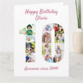 Carte 10e anniversaire Numéro 10 Photo Collage (Devant)