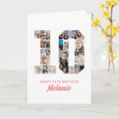 Carte 10e anniversaire Numéro 10 photo Collage personnal (Fleur jaune)