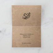 Carte 10e Anniversaire Personnalisable Élégant Vert Flor (Intérieur)