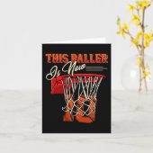 Carte 10e anniversaire pour garçon Basketball 10 ans enf (Fleur jaune)