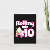 Carte 10e anniversaire Roller Patinage 10 ans (Devant)