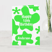 Carte 10e anniversaire Slime vert (Devant)