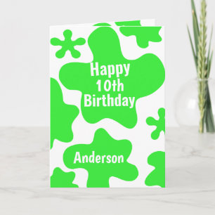 Carte 10e anniversaire Slime vert