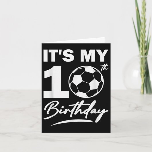 Carte 10e anniversaire Soccer Player Boy Party Fête (Devant)