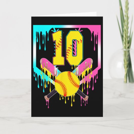 Carte 10e anniversaire Softll Home Plate Drip Glace 10 a (Devant)