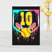Carte 10e anniversaire Softll Home Plate Drip Glace 10 a (Fleur jaune)