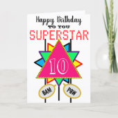 Carte 10e anniversaire Superstar Pink Triangle Modifier (Devant)