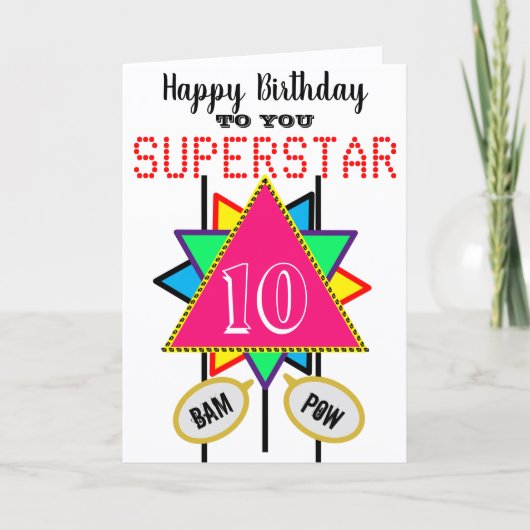 Carte 10e anniversaire Superstar Pink Triangle Modifier  (Devant)