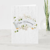 Carte 10e Anniversaire Sur Birch Scroll With Ivy (Devant)