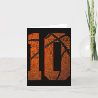 Carte 10e fête d'anniversaire Dix 10 ans Bysketbyll Bda