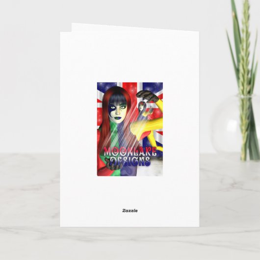 Carte 10e Joyeux anniversaire avec un guerrier robotique (Dos)