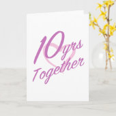 Carte 10ème anniversaire (Fleur jaune)