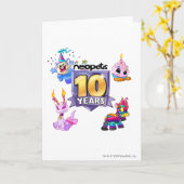 Carte 10ème Logo d'anniversaire (Fleur jaune)