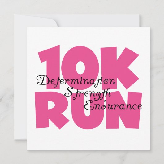 Carte 10K Run Sport Rose (Devant)