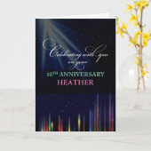 Carte 10th Employee Anniversary Sky, Customizable Black (Fleur jaune)