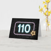 Carte 110e anniversaire néon Connexion mur de briques (Fleur jaune)