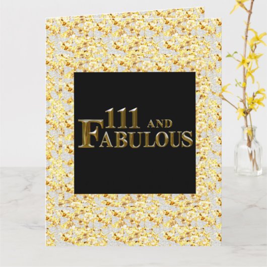 Carte 111 Anniversaire (Fleur jaune)