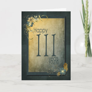 Carte 111e Anniversaire vintage