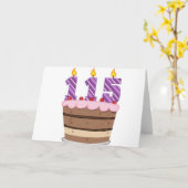 Carte 115 ans sur le gâteau d'anniversaire (Fleur jaune)