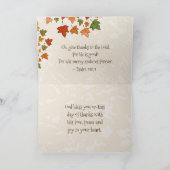 Carte 118:24 inspiré de psaume de bible de thanksgiving (Intérieur)