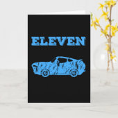 Carte 11 Ans 11e Anniversaire Boy Muscle Car (Fleur jaune)
