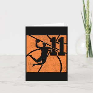 Carte 11 Ans Bysketbyll Dunk 11e Anniversaire Fête E