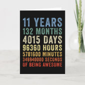 Carte 11 Ans Incroyables de Naissance (Devant)