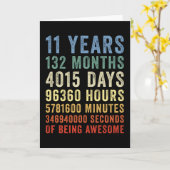 Carte 11 Ans Incroyables de Naissance (Fleur jaune)