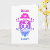 Carte 11 ans traditionnel Acier 11e anniversaire de mari (Fleur jaune)