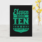 Carte 11 PARCE QUE 10 EST SI DERNIÈRE ANNÉE 11e annivers (Fleur jaune)